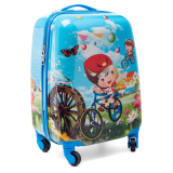 Modrý dětský kufr na kolečkách "Cyclist" - vel. M
