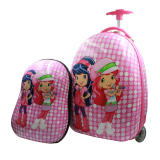 Růžový dětský kufr + batoh "Singers" - vel. M