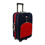 Modro-červený látkový kufr na kolečkách "Movement" - veľ. M