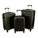 Černá sada 3 plastových kufrů "Premium" - vel. M, L, XL