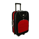 Černo-červený látkový kufr na kolečkách "Movement" - veľ. M