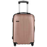 Růžový odolný polykarbonátový kufr na kolečkách "Stronger" - 3 velikosti