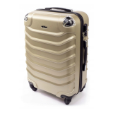 Zlatý skořepinový cestovní kufr "Premium" - 3 velikosti