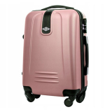 Růžový lehký plastový cestovní kufr "Superlight" - 3 velikosti