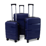 Tmavě modrá sada 3 luxusních skořepinových kufrů "Royal" - vel. M, L, XL
