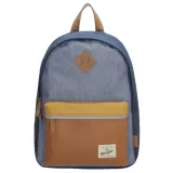 Modrý voděodolný školní batoh „Smile“