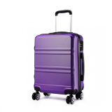 Fialový odolný skořepinový cestovní kufr "Travelmania" - 2 velikosti