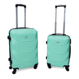 Zelená sada 2 luxusních lehkých skořepinových kufrů "Luxury" - vel. M, L