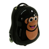 Černý dětský kufr na kolečkách "Monkey" - vel. M