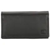 Černá velká kožená peněženka "Dominas"