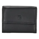 Černá malá kožená peněženka "Company"