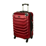 Tmavě červený skořepinový cestovní kufr "Premium" - 3 velikosti