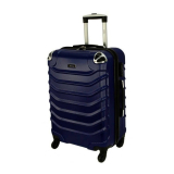 Tmavě modrý skořepinový cestovní kufr "Premium" - 3 velikosti