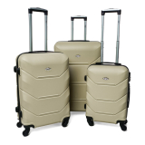 Zlatá sada 3 luxusních skořepinových kufrů "Luxury" - vel. M, L, XL
