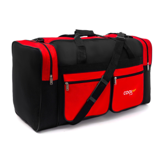 Červeno-černá velká cestovní taška přes rameno "Giant" - 2 velikosti