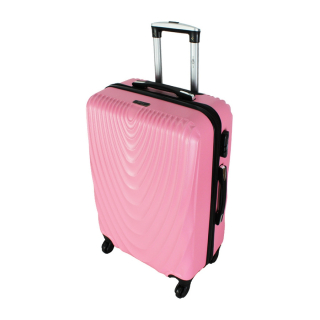 Světle růžový skořepinový cestovní kufr "Motion" - 3 velikosti