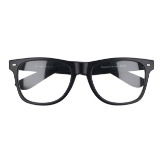 Černé čiré imidžové brýle Wayfarer