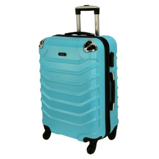 Světlotyrkysový skořepinový cestovní kufr "Premium" - 3 velikosti