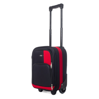 Červeno-černý malý příruční kufr do letadla "Transport" - vel. S 