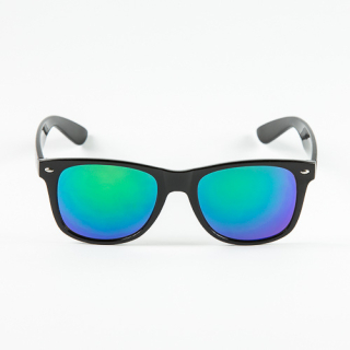 Zelené zrcadlové sluneční brýle Wayfarer