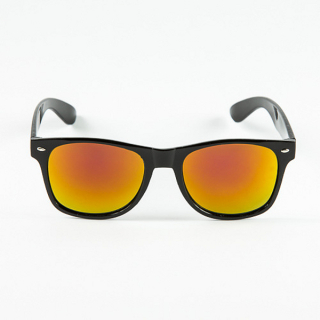 Oranžové zrcadlové sluneční brýle Wayfarer