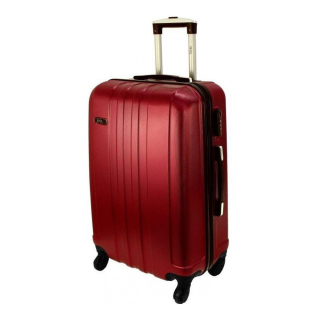 Tmavě červený odolný kufr do letadla "Stronger" - vel. M