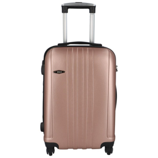 Zlato-růžový odolný kufr do letadla "Stronger" - vel. M