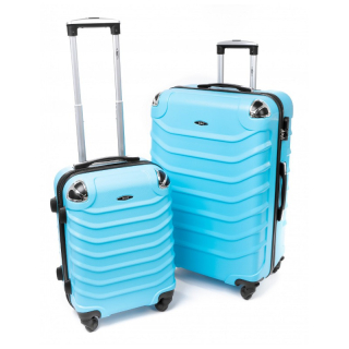 Světle tyrkysová 2 sada skořepinových kufrů "Premium" - 2 velikosti