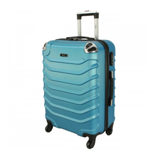 Tmavě tyrkysový odolný cestovní kufr do letadla "Premium" - vel. M