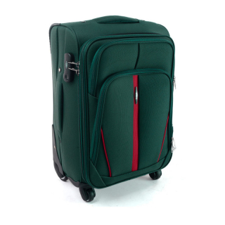 Zelený látkový cestovní kufr do letadla "Practical" - vel. M