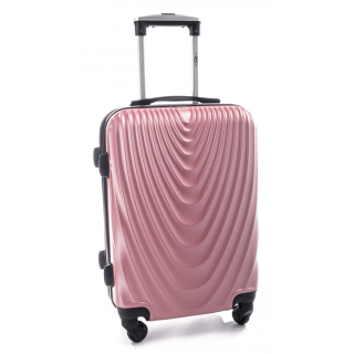 Zlato-růžový skořepinový cestovní kufr "Motion" - 3 velikosti