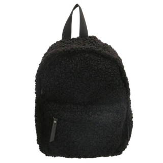 Černý huňatý vintage batoh „Teddy“
