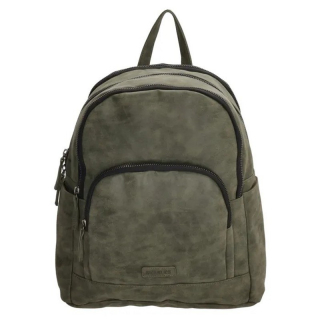 Zelený praktický kožený batoh „Skyfall“