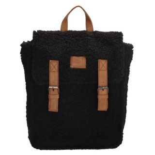 Černý huňatý vintage batoh „Bear“