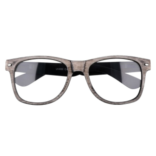 Šedé pastelové čiré imidžové brýle Wayfarer
