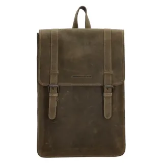 Zelený městský batoh z pravé kůže „Metropolitan“