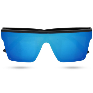 Modré oversize sluneční brýle "Danger"