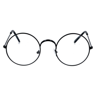 Černé čiré imidžové brýle Lenonky