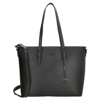 Černá prémiová shopper kabelka s přívěskem „Rachel“