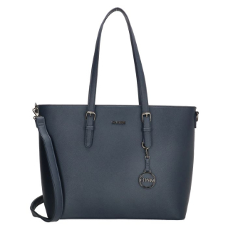 Tmavě modrá prémiová shopper kabelka s přívěskem „Rachel“