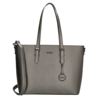 Stříbrná prémiová shopper kabelka s přívěskem „Rachel“
