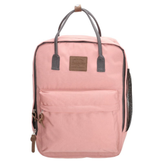 Růžový objemný batoh do školy „Scandinavia“