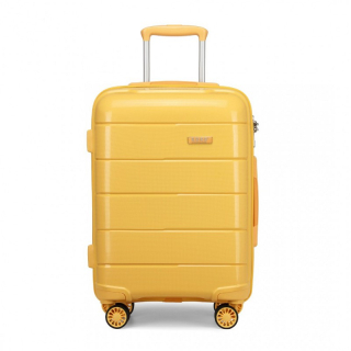 Žlutý prémiový skořepinový kufr s TSA zámkem "Solid" - 2 velikosti