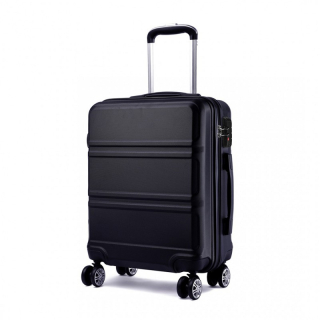 Černý odolný skořepinový cestovní kufr "Travelmania" - 3 velikosti
