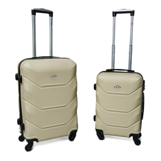Zlatá sada 2 luxusních lehkých skořepinových kufrů "Luxury" - vel. M, L