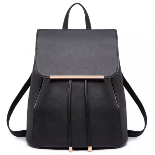 Černý elegantní kožený batoh „Majestic“