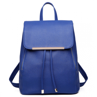 Modrý elegantní kožený batoh „Majestic“