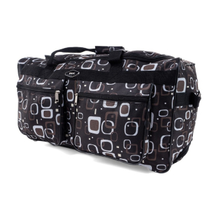 Černo-bílá cestovní taška na kolečkách "Matrix" - 4 velikosti