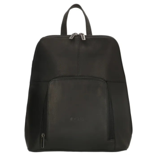 Černý elegantní batoh z pravé kůže „Santa Lucia“