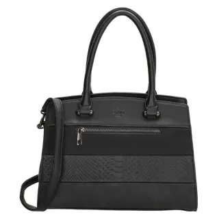 Černá elegantní pruhovaná kabelka přes rameno „Maddie“